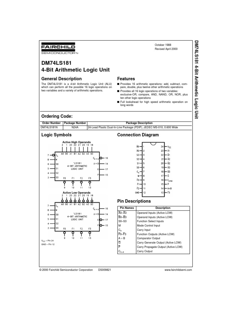 Circuito Integrato SN 74181 - ALU 4-Bit (Unità Logica Aritmetica) - Nuovo