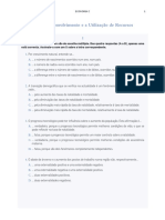 Teste - Unidade 3 - O Desenvolvimento e A Utilização de Recursos PDF