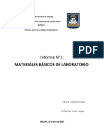 Informe Nº1 Materiales Básicos de Laboratorio