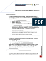 Ejercicios de Mínimo Común Multiplo y Máximo Común Divisor