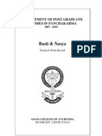 Basti & Nasya: Department of Post Graduate Studies in Panchakarma