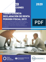 Honduras Consideraciones Precios de Transferencia Declaración de Renta Periodo Fiscal 2019