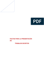 UT. Pautas - para - La - Presentacion - de - Trabajos - Escritos - 2020 PDF