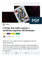 5 things that might surprise a JavaScript beginner_ OO Developer - DEV
