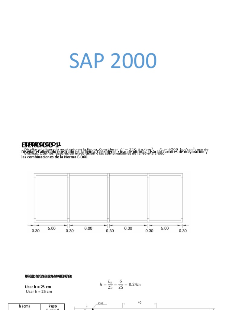 Diseño de Estructuras en SAP 2000 | PDF | Materiales de construcción ...