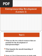 Entrepreneurship Development (Lecture 2)