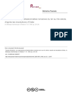 Les Associations Professionnelles Romaines Du Ier Au IIIe Siècle PDF