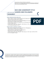 Performance and Leadership Style.. When Do Leaders and Followers Disagree PDF