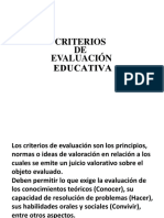 Criterios de Evaluación Educativa