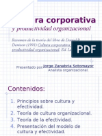 Cultura Corporativa y Productividad Organizacional
