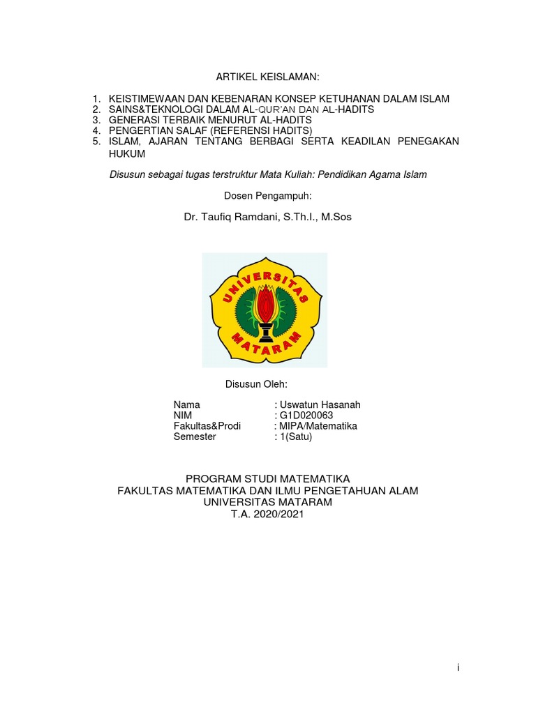 Artikel Keislaman Pdf