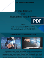 Evolusi Interface Dan Bidang Ilmu Yang Mempengaruhi IMK