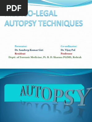 medicolegal autopsy techniques