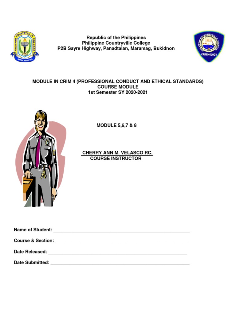 Module5678 Police Ethics Applied Ethics Social Institutions