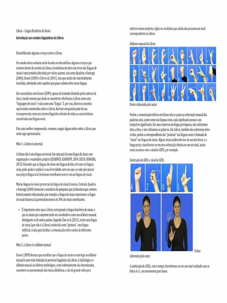 Cw3 - Libras - Língua Brasileira de Sinais | PDF, image size:768x1024