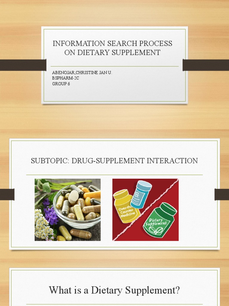 Dietary Supplements and Drug Interactions | PDF | Dietary Supplements ...