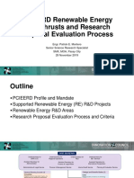 PCIEERD Renewable Energy R&D Thrusts and Research Proposal Evaluation Process