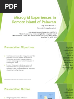 Microgrid Experiences in Remote Island of Palawan