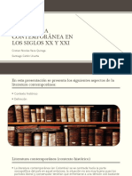 Literatura contemporánea en los siglos XX y xxi (proyecto castellano)