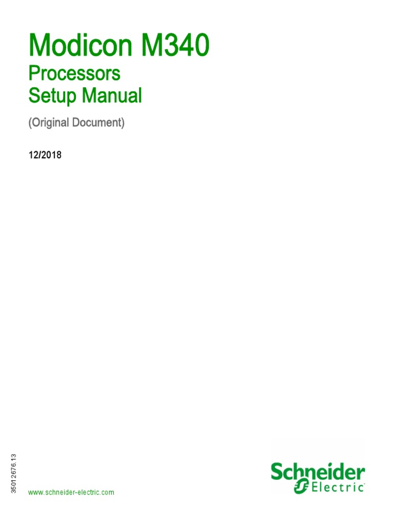 Modicon M340: Processors Setup Manual | PDF | Programmable Logic ...