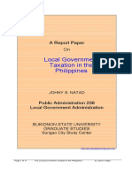 Local Government Taxation in The Philippines: A Report Paper