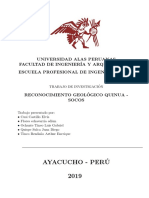 Reconocimiento Geologico Ayacucho