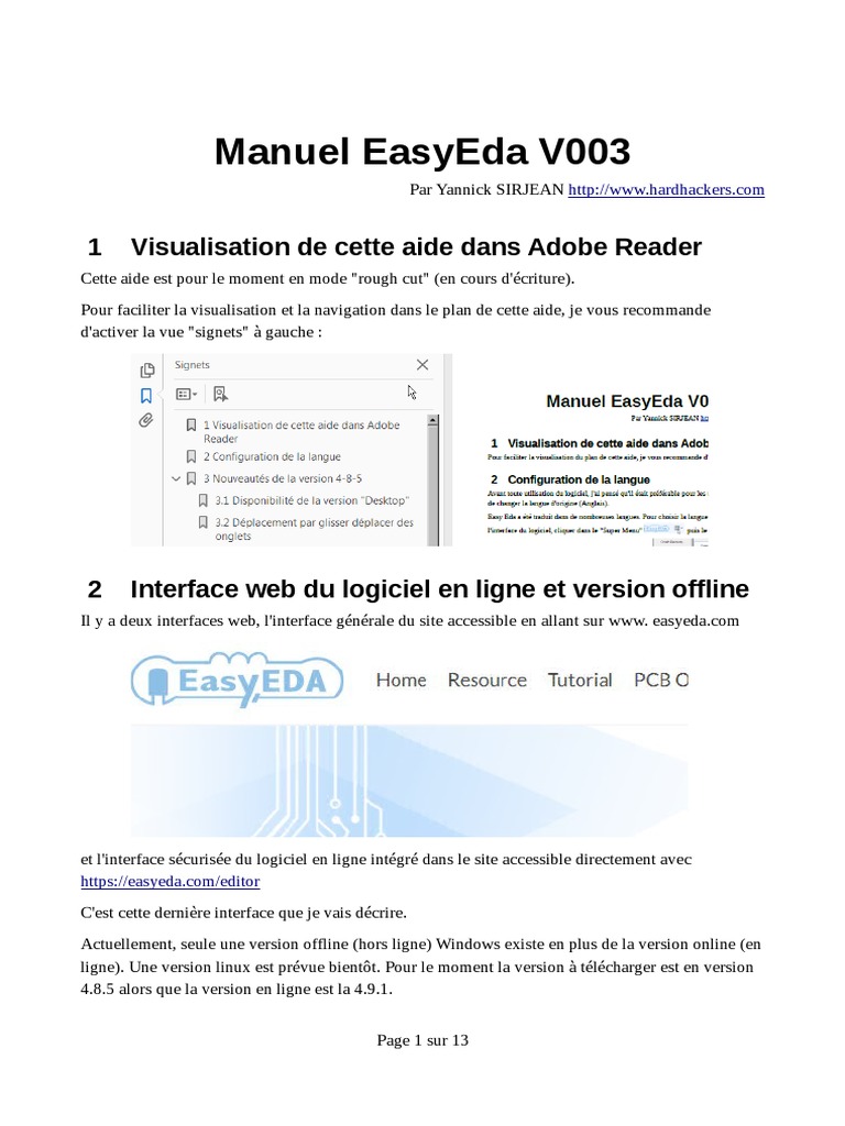 Manuel EasyEda en Français V003 | PDF | Internet | Internet et Web
