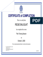 TM1PTS - Certificate of Completion