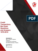 Commercial Law Bar Q - A - Credit Transactions (1975-2019) (4F1920) PDF