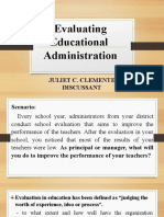 EdAd 204 Report PPT - Evaluating Educational Administration