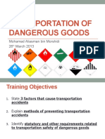 Transportation of Hazardous Goods - Notes