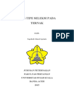 Tipe-Tipe Seleksi Pada Ternak Oleh