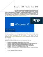Windows 10 Enterprise 1903 Update June 2019 Overview