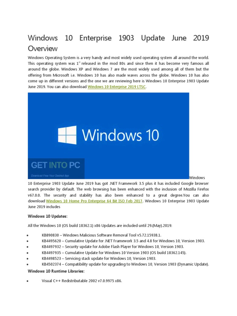 windows 10 enterprise update
