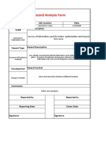 Hazard Analysis Form: Job Title Job Location Date Task# Task Description