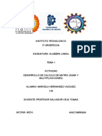 Algebra Lineal Desallorro de Calculo de Matriz