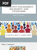 Community Engagement, Solidarity, and Citizenship: Grade 12-Socrates