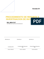 10.2 BUL-MIN-P-07 V01 Reporte e Investigación de Incidentes V01