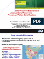 Reserve Estimation Practise For Unconventional Resources