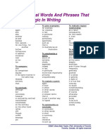 Short List of Transitional Words PDF