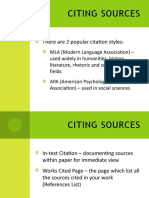 Citing Sources: There Are 2 Popular Citation Styles