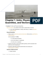 C1. Units, Physical Quantities, and Vectors
