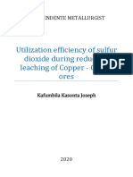 Utilization Efficiency of Sulfur Dioxide During Reductive Leaching of Copper-Cobalt Ores
