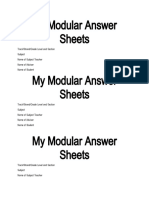 My Modular Answer Sheets
