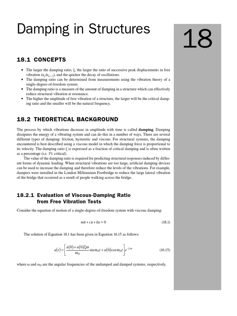Damping Ratio Evaluation and Impact on Structural Vibration | PDF ...