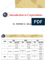 Introduction To Corporations: Dr. Ronnie G. Salazar, Cpa