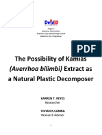 The Possibility of Kamias A Natural Plastic Decomposer: (Averrhoa Bilimbi) Extract As