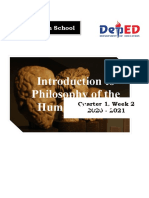 Introduction To Philosophy of The Human Person: Senior High School