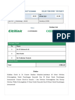 Citilink Air Electronik Ticket