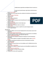 Entrepreneurship Assignment 001 & Short Quiz 001